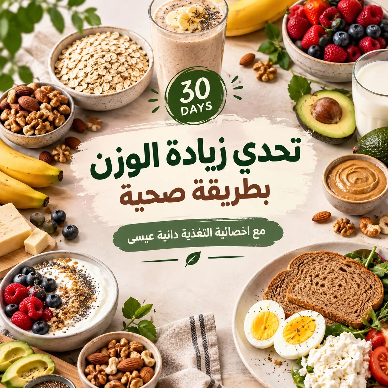 تحدي 30 يوم لزيادة الوزن بطريقة صحية